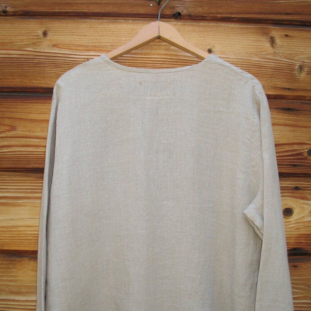 FLAX Linen Button Front Top - Picture 5 of 6